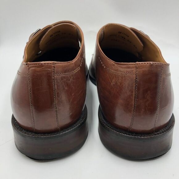 Johnston & Murphy Men's Brown Leather Monk Buckle Style Shoes 11.5M Sheepskin - Picture 10 of 12